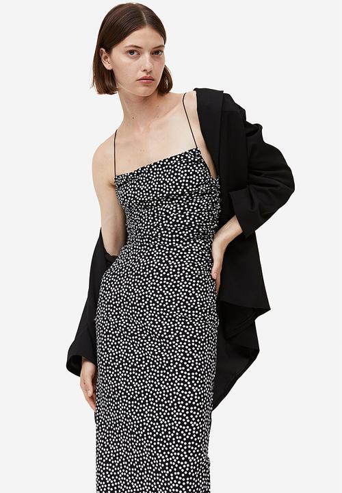 H&M - Draped bodycon dress - black