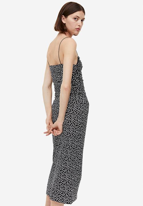 H&M - Draped bodycon dress - black