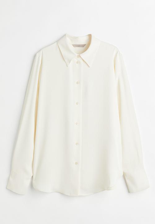 H&M - Pointed-collar shirt - cream