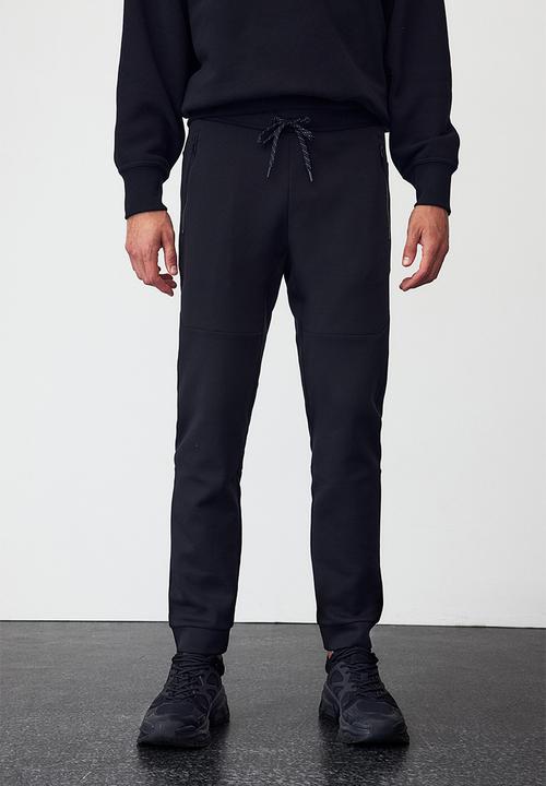 H&M - Drymove™ tapered tech joggers with zipped pockets - black
