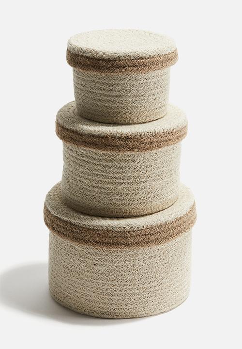 H&M - Pb june round boxes set of 3 - multi