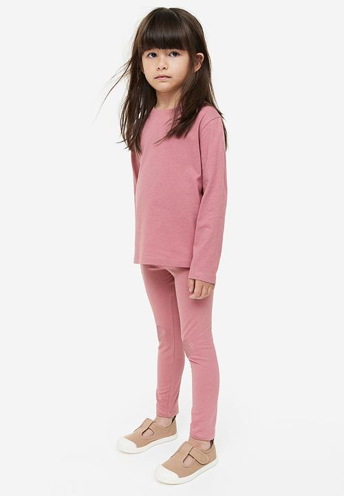 H&M - Brushed-inside leggings - pink
