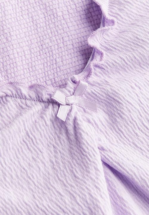 H&M - Crinkled jersey top - purple