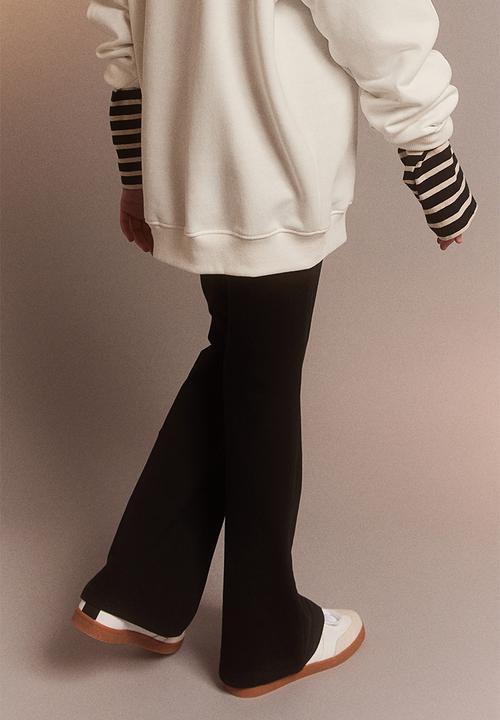 H&M - Flared jersey leggings - black