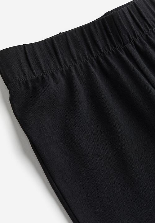 H&M - Flared jersey leggings - black