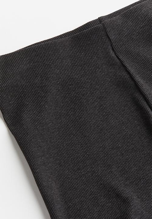 H&M - Ribbed leggings - grey