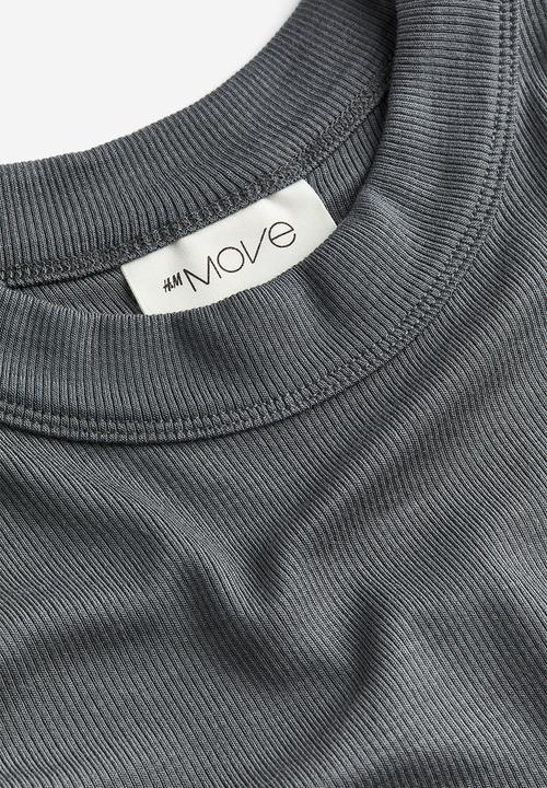H&M - Drymove™ cropped sports top - grey