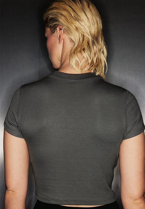 H&M - Drymove™ cropped sports top - grey