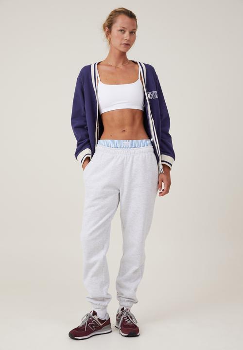 Cotton On - Plush Essential Gym Trackpant - Cloudy Grey Marle
