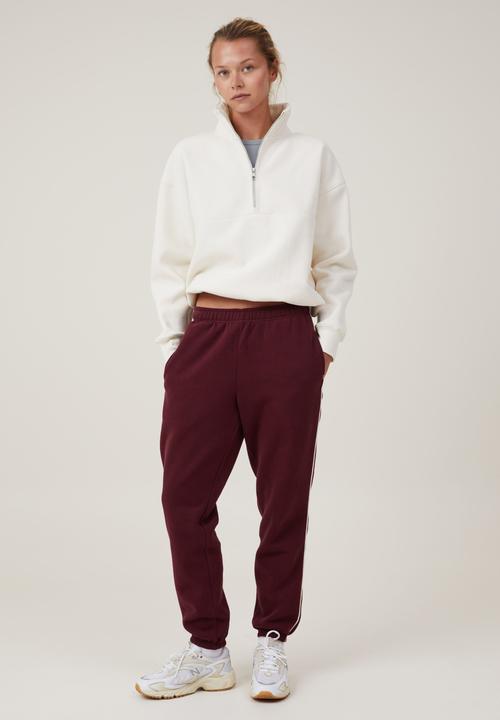 Cotton On - Plush Essential Half Zip Jumper - Coconut Milk