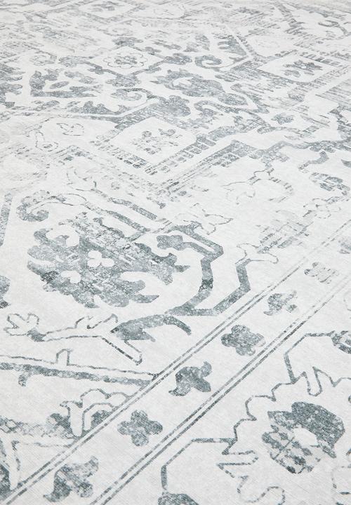 Sixth Floor - Brisbane antique distressed rug - soft grey