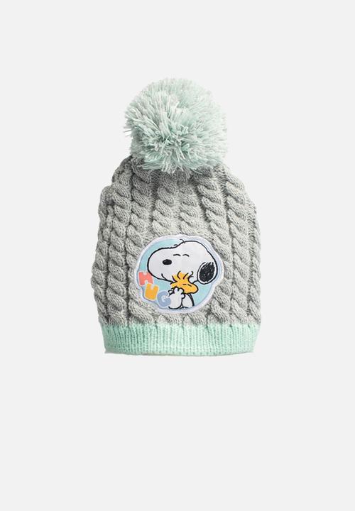 The Character Group (Legacy) - Snoopy beanie & mittens - grey