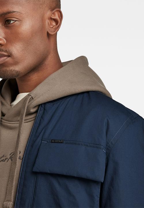 G-STAR - Lofty pdd overshirt Manor poplin - salute