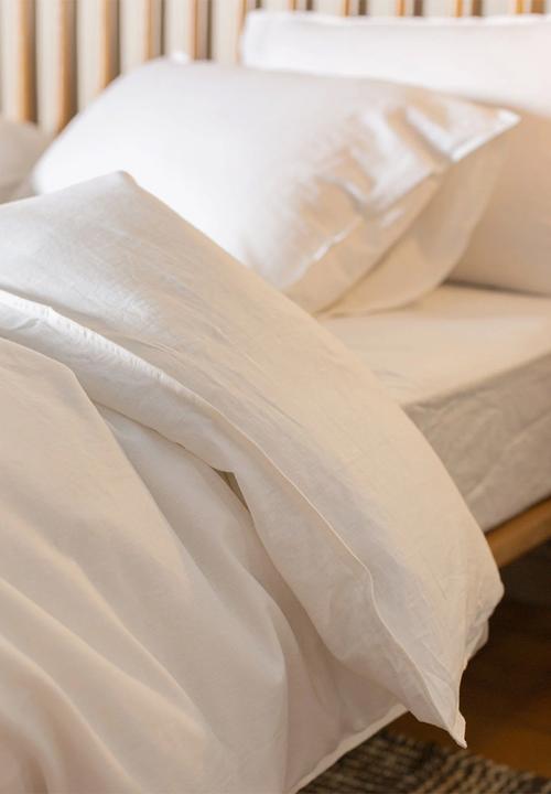 Hertex Haus - Bellisima Linen Blend Pillowcase Set 2 - White