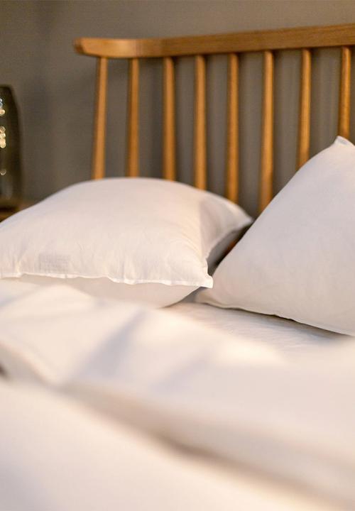 Hertex Haus - Bellisima Linen Blend Fitted Sheet - White