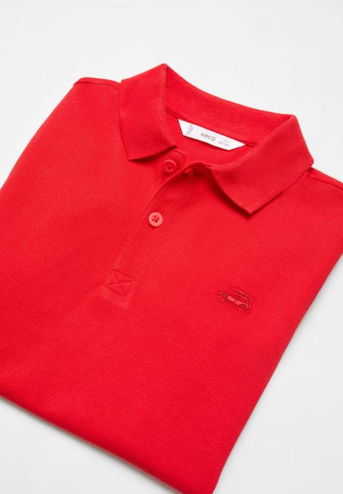 MANGO - Polo shirt pekin - red