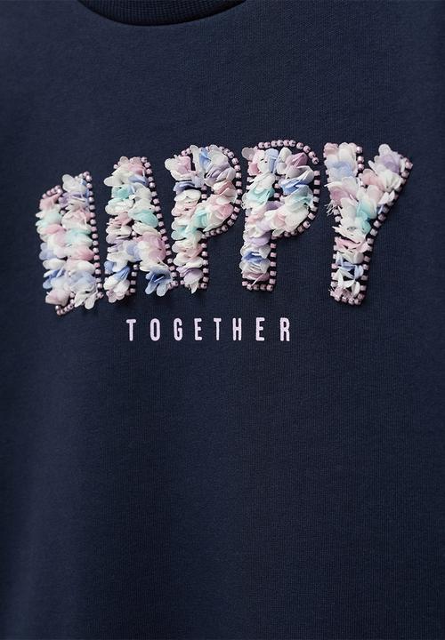 MANGO - Sweatshirt happy - navy
