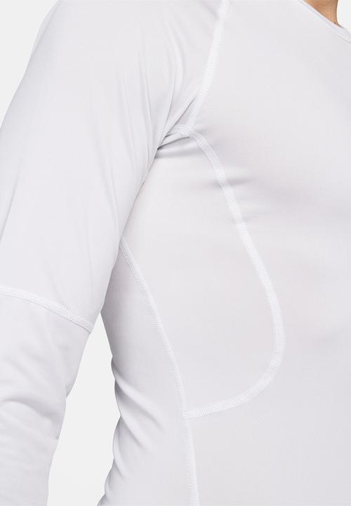 Nike - Nike Pro Dri-FIT tight ls fitness top - white & black