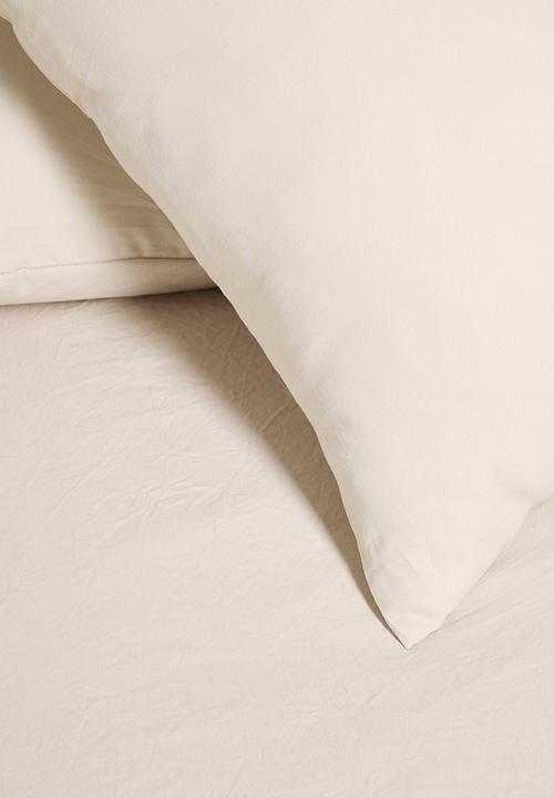 Horrockses - Linen Look Duvet Cover - Stone