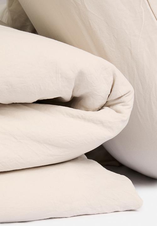 Horrockses - Linen Look Duvet Cover - Stone