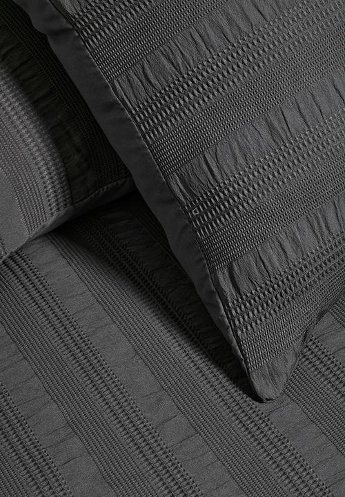 Horrockses - Cambridge Embellished Duvet Cover - charcoal