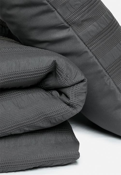 Horrockses - Cambridge Embellished Duvet Cover - charcoal