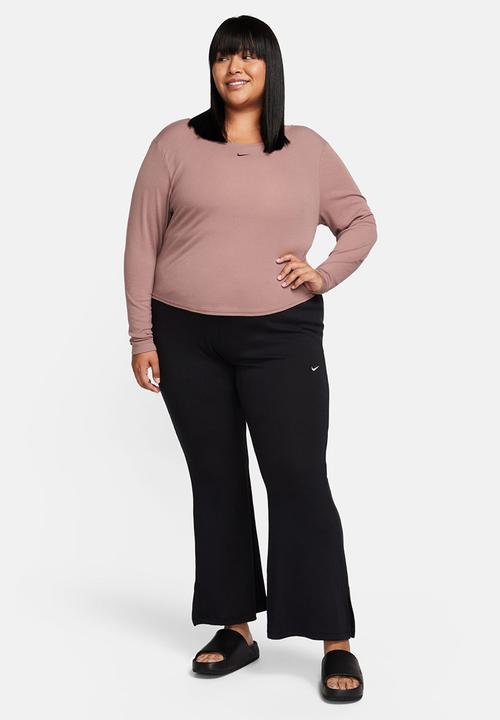 Nike - Nike Plus Chill Rib Top - smokey mauve & black