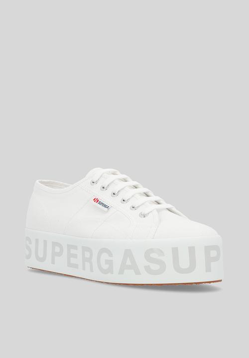SUPERGA - 2790 Cotl 2790 shiny letters - white grey silver