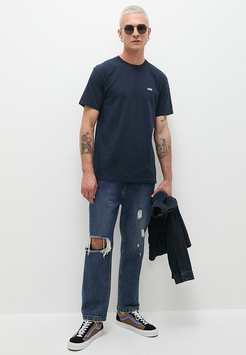 Vans - Mn left chest logo tee - navy & white