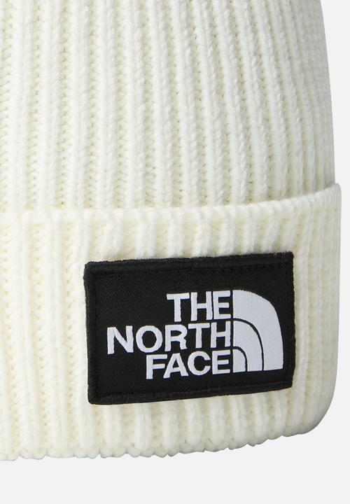 The North Face - Logo Box Pom Beanie - Gardenia White