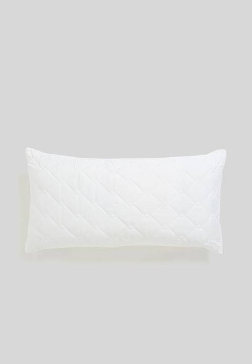 Quilted king pillow protector - white