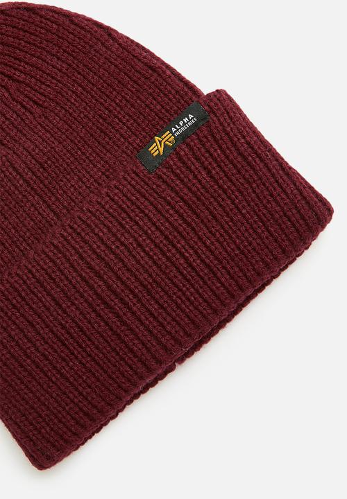 Alpha Industries - Ai fisherman beanie - burgundy