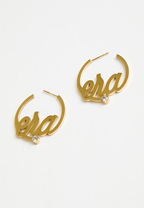 ERA by DJ Zinhle - Era Logo Mini Hoops - Gold