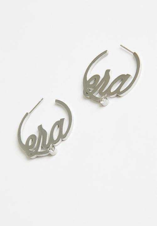 ERA by DJ Zinhle - Era Logo Mini Hoops - Silver
