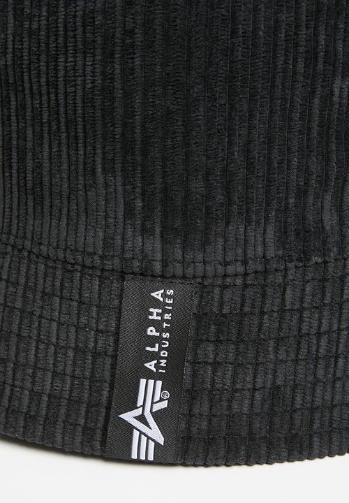 Alpha Industries - Ai velour bucket hat - black