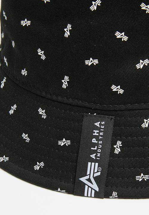 Alpha Industries - Ai aop bucket hat - black 