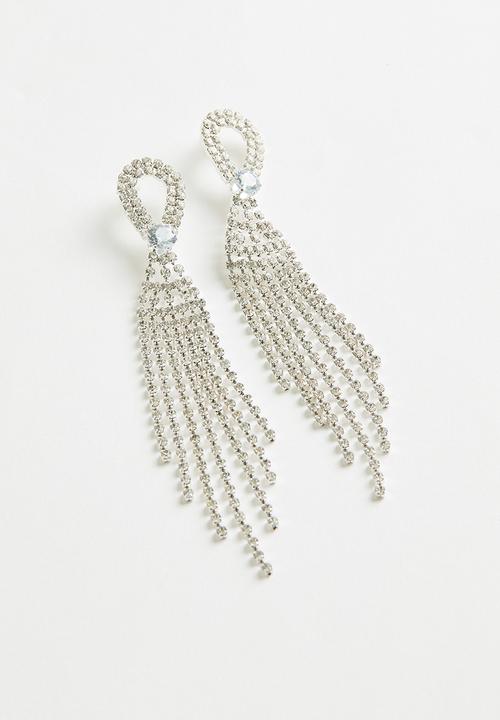 Superbalist - Bow embellished earrings - silver