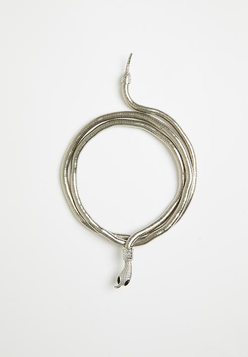 Superbalist - Snake choker necklace - silver