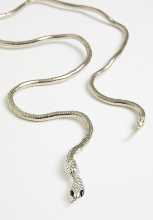 Superbalist - Snake choker necklace - silver