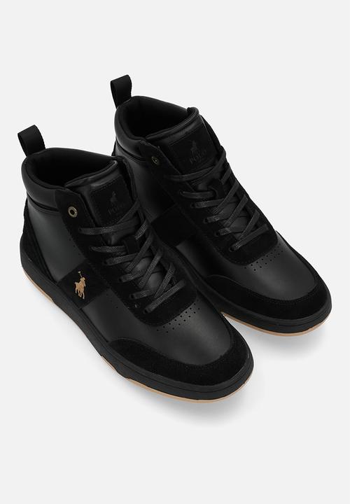 POLO - Colour block high top sneaker - black