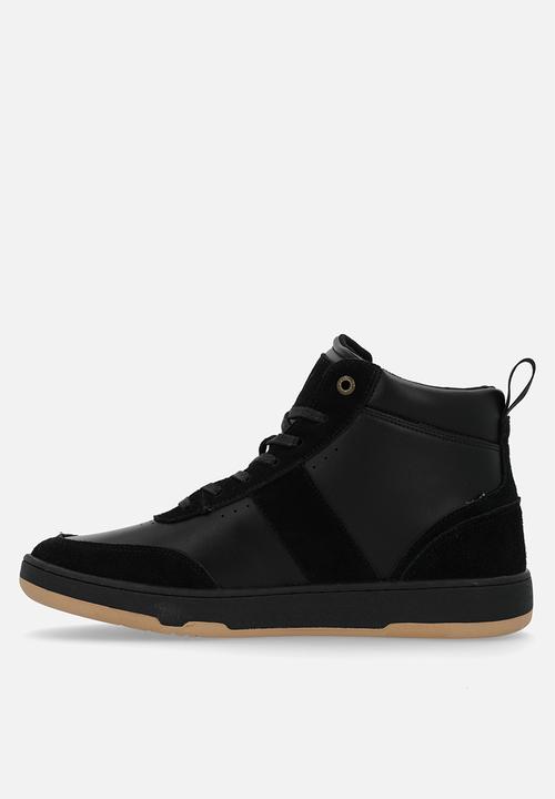 POLO - Colour block high top sneaker - black