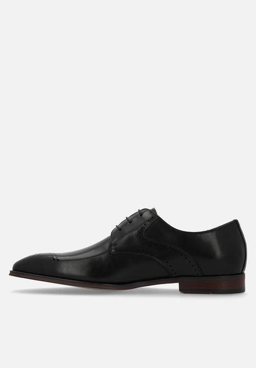 POLO - Perforated gibson lace up - black