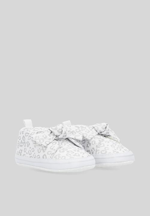 Pop Candy - Bowknot slip on sneakers - grey & white