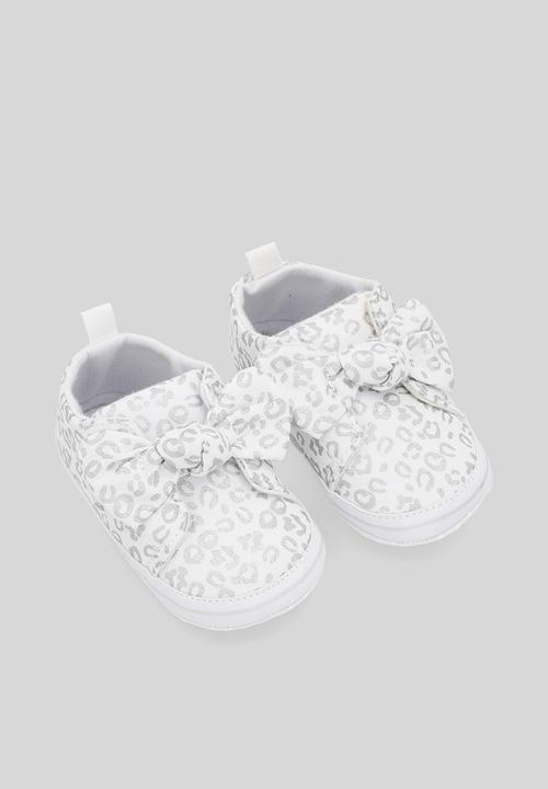 Pop Candy - Bowknot slip on sneakers - grey & white