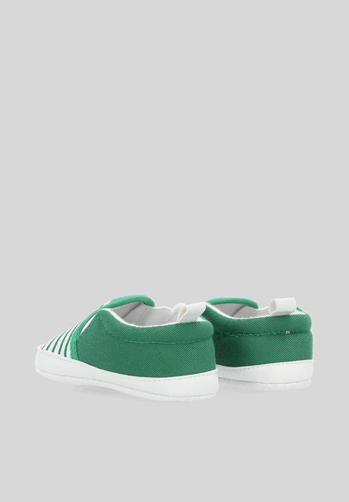 Pop Candy - Slip on sneakers - green & white