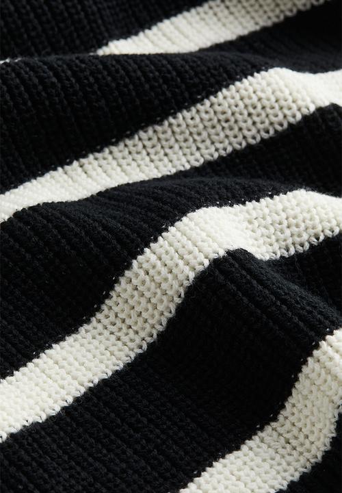 H&M - Rib-knit jumper - black striped