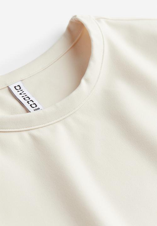 H&M - Cropped jersey top - white