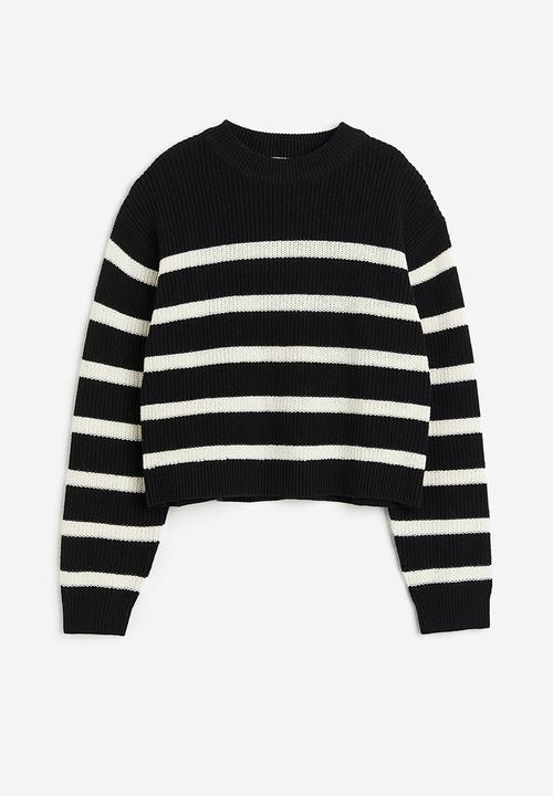 H&M - Rib-knit jumper - black striped