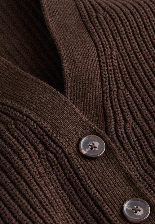 H&M - Rib-knit cardigan - brown