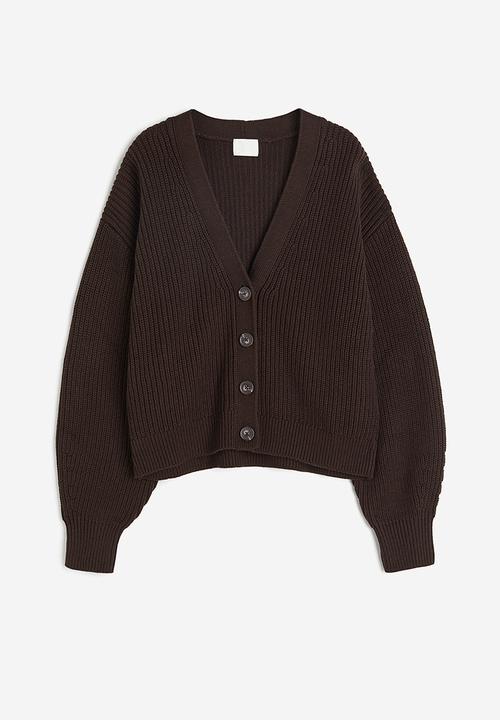 H&M - Rib-knit cardigan - brown